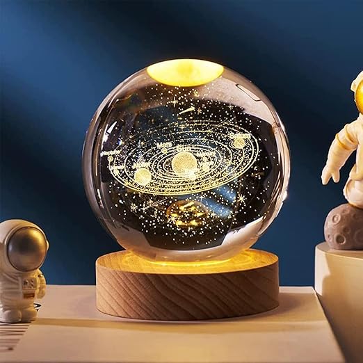 3D Solar Planet Crystal Ball Night Lamp