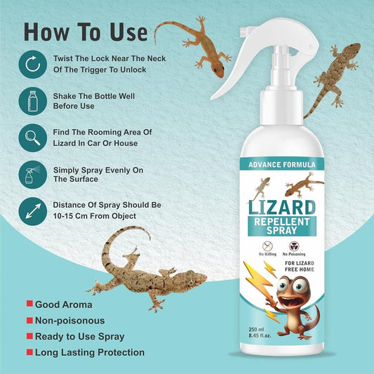 Lizard Repellent for Home Spray Pest Control 250ML (BUY 1 GET 1 FREE)